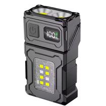 Mini Lanterna Gold Sports Led Cob Luz Dupla Super Brilhante USB 180 Com Imã