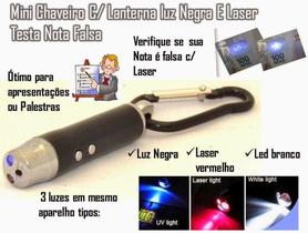 Mini Lanterna Laser C/Luz Negra Detecta Notas Falsas