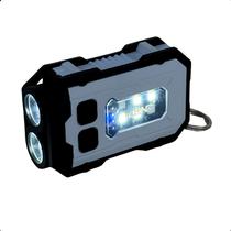 Mini Lanterna Led Chaveiro Recarregável Preto Luz Branco Vermelho e Azul LE-8316