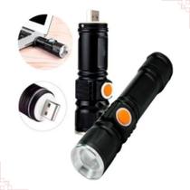 Mini Lanterna Led Profissional Recarregável Zoom Strobo Usb