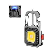 Mini Lanterna LED Recarregável com Chaveiro - Imã de Alta Potência e Chave de Fenda