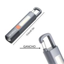 Mini Lanterna Led Recarregável Com Gancho Camping USB - Generica