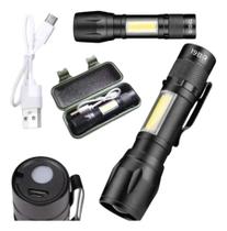 Mini Lanterna LED Tática Police Usb Recarregável Profissional Luz Branco Lehmox Mini Lanterna LED Tática Police Usb Recarregável Profissional Luz Branco Lehmox