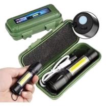 Mini Lanterna Luz Forte acampamento Tática Com Led E Zoom Recarregável Usb Lanterna De Mao