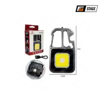 Mini Lanterna Multifuncional 4 em 1 com Mosquetão e Ferramentas