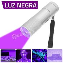 Mini Lanterna Profissional Fluorescente 9 Led Uv Identificador de Notas Falsas LT406CI