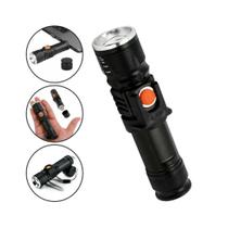 Mini Lanterna Tática c/ Zoom 1x-2000x Recarregável USB