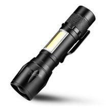 Mini Lanterna Tática Com Led E Zoom Recarregável - Envio Imediato