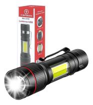 Mini Lanterna Tática Com Led E Zoom Recarregável KA-L1310