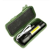 Mini Lanterna Tática Com Led E Zoom Recarregável Usb