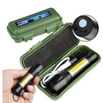 Mini Lanterna Tática Com Led e Zoom Recarregável Usb Lanterna De Mão