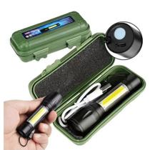 Mini Lanterna tática com LED recarregável