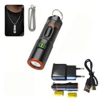 Mini Lanterna Tática Edc Led T12 Alumínio Tocha Poderosa acompanha 2 baterias