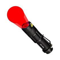 Mini lanterna tática LED, luz preta e verde, luz branca, 1 modos, 7W, 300LM, SK-68, Q5, branco