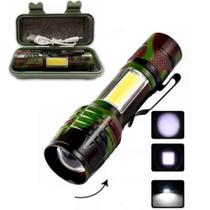 Mini Lanterna Tática LED Recarregável com Foco Ajustável