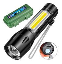 Mini Lanterna Tática Led Recarregável Usb Zoom Forte - Xh