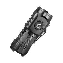 Mini Lanterna Tática LED Super Brilhante Com 3 LEDs, Recarregável via Tipo-C, Lâmpada Para Camping E