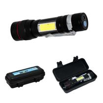 Mini Lanterna Tática Militar Ecooda Led Lateral Telescópica Recarregável USB