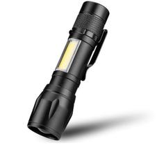 Mini Lanterna Xpe Cob Led Flash de Luz 5.000 Lumens à Prova D'água com Carregamento USB