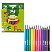 Mini Lápis Colorido 12 Cores Leo&Leo Tamanho Pequeno Mini Lápis Colorido 12 Cores Leo&Leo Tamanho Pequeno