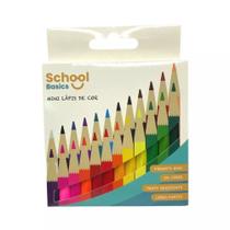 Mini Lápis de Cor 24 Cores - School Basics