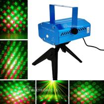 Mini Laser Projetor Holográfico Led Strobo Pisca Coração Evento LK173B6B - Luatek DP
