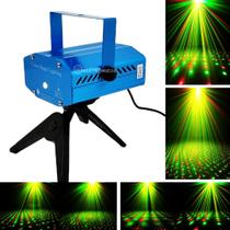 Mini Laser Projetor Stage Lighting Holográfico Led Strobo Pisca Pontinhos Evento LK173 - Luatek DP