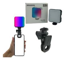 Mini Led Soleste W64 Rgbclipe Unive P/ Celular/notebook TMini Led Soleste W64 com Clipe Universal para Celular, Notebook e Tablet com Rosca 1/4 T