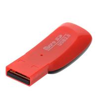 Mini Leitor Usb Cartão De Memória Micro SD Vermelho