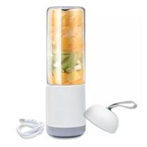 Mini Liquidificador 6 Laminas Portátil USB 330ml Com Jarra De Vidro Mixer (Branco)