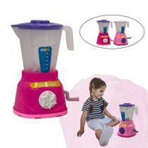 Mini Liquidificador Brinquedo Infantil Menina com Copo Removível e Manivela Giratória
