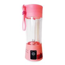 Mini Liquidificador Mixer Juice Usb Garrafa Portatil Rosa