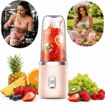 Mini Liquidificador Portátil 400ml Recarregável USB Sem Fio Para Shake Whey e Sucos Mini Liquidificador Portátil 400ml Recarregável USB Sem Fio Para Shake Whey e Sucos
