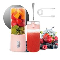 Mini Liquidificador Portátil De Suco De Alimentos Recarregável Misturador Leite Smoothie 400ML Espremedor Elétrico 6 Lâminas Power