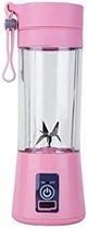 Mini Liquidificador Portatil Misturador Recarregável Usb 6 Lâminas Vegetais Fruit Smooth USB - ROSA