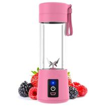 Mini Liquidificador Portatil Misturador Squeezers Rosa