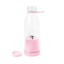 Mini Liquidificador Portatil Mixer Garrafa Shake Suco USB Rosa