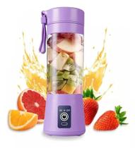 Mini Liquidificador Portátil Recarregável 6 Lâminas Shake Sucos Vitaminas - USB - B-MAX