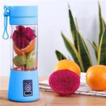 Mini Liquidificador Portátil Recarregável 6 Lâminas Shake Sucos Vitaminas - USB - HPM - AZUL