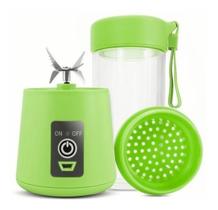 Mini Liquidificador Portátil Shake Suco Recarregável Verde