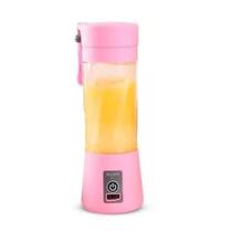 Mini Liquidificador Rosa Mixer Juice Cup Portatil 380Ml Usb