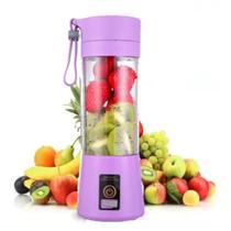 Mini Liquidificador Suco Portátil Trabalho Recarregável Roxo