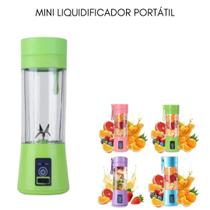 Mini Liquidificador Triturador Portátil Recarregável Shake Mixer 380ml Academia