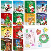 Mini livros para colorir de Natal BenLouis 60 unidades para crianças