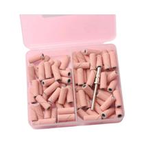 Mini Lixas Rosa De 3,1 Mm, 80 Peças, Brocas Para Unhas, Conjuntos De Mandris, Ferramenta Elétrica De