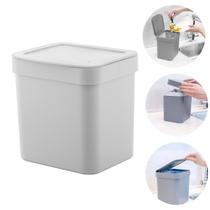Mini Lixeira Cesto De Lixo Com Tampa Para Pia Bancada Área Gourmet Balcão 2,5L OU Trium Moderna Compacta