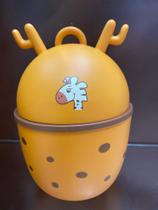 Mini Lixeira Colorida de Plástico Com Desenho Infantil - 1 UNIDADE