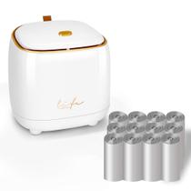 Mini lixeira de bancada QINSIGN com 12 rolos de sacos de 1,5 L