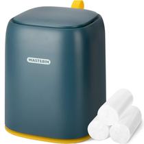 Mini lixeira de bancada XCX com 3 rolos de sacos de lixo de 1,5 L