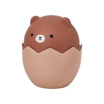 Mini lixeira de mesa com design fofo de urso marrom com tampa Mini lixeira de mesa com design fofo de urso marrom com tampa